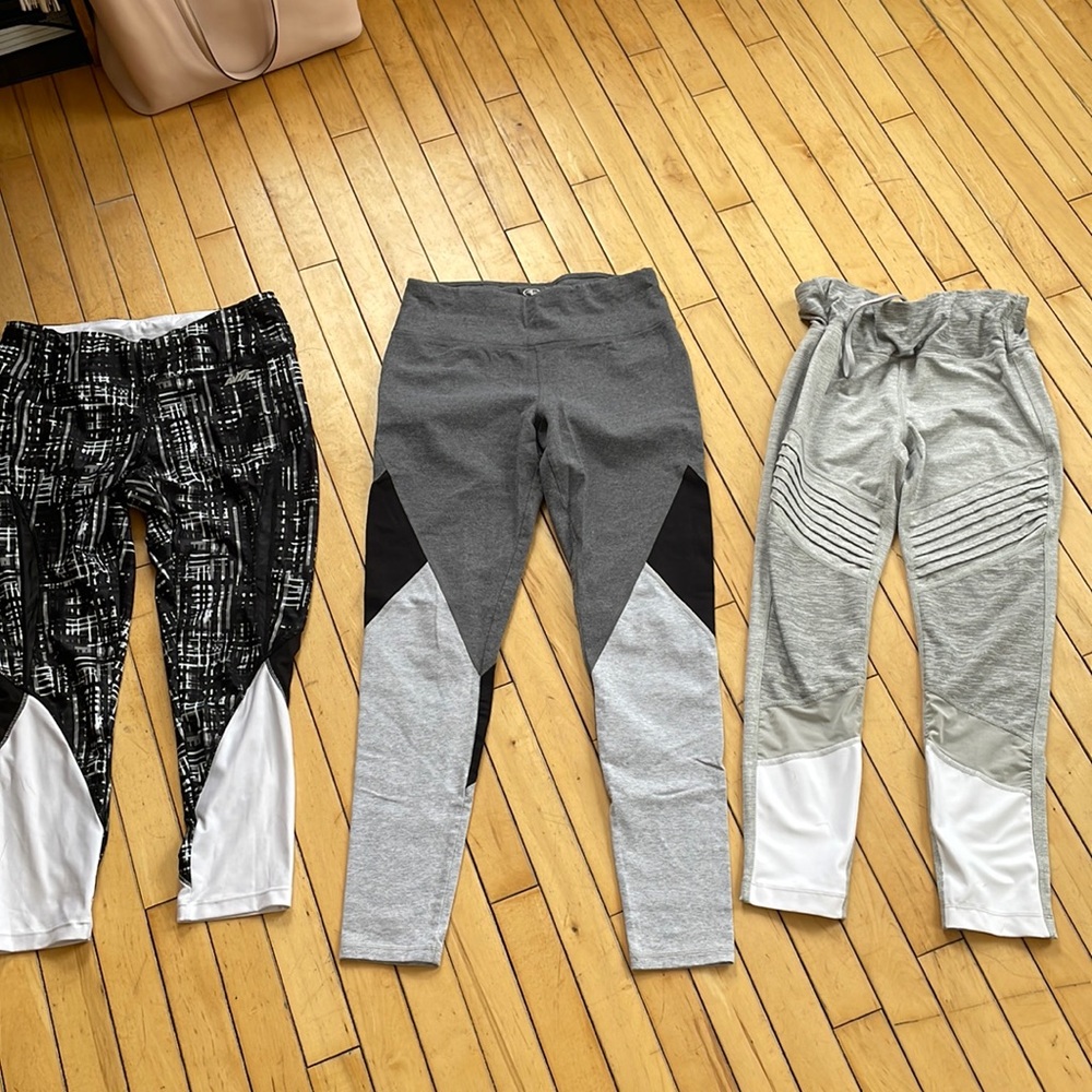 Three pairs of leggings